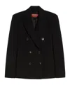 Max Mara Long-sleeved Suit Coat In Black