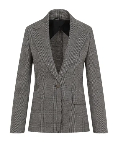 Max Mara Long-sleeved Suit Coat In Black