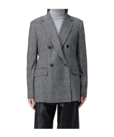Max Mara Long-sleeved Suit Coat In Black