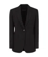 Max Mara Long-sleeved Suit Coat In Black