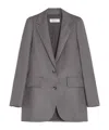 Max Mara Long-sleeved Suit Coat In Gray