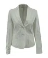 Max Mara Long-sleeved Suit Coat In Gray