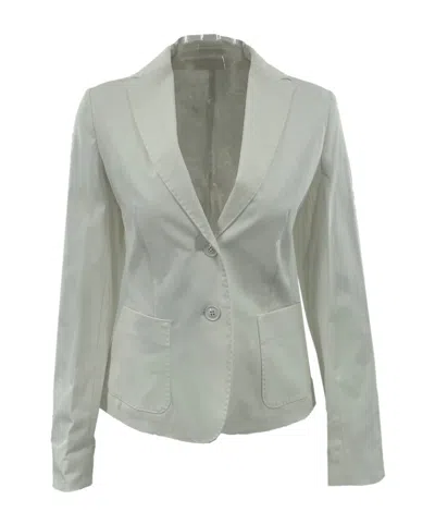 Max Mara Long-sleeved Suit Coat In Gray