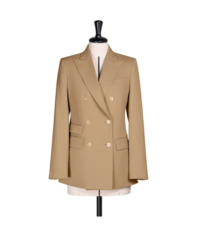 Max Mara Long-sleeved Suit Coat In Nude