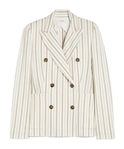 Max Mara Long-sleeved Suit Coat In Nude