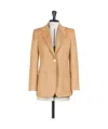 Max Mara Long-sleeved Suit Coat In Nude