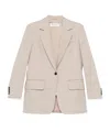 Max Mara Single-breasted Jacket Notched Lapels In Nude