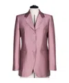 Max Mara Long-sleeved Suit Coat In Pink