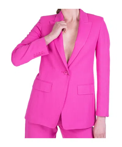 Max Mara Long-sleeved Suit Coat In Pink