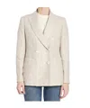 Max Mara Long-sleeved Suit Coat In White