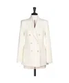 Max Mara Long-sleeved Suit Coat In White