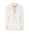 Max Mara Long-sleeved Suit Coat In White