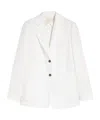 Max Mara Long-sleeved Suit Coat In White