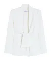 Max Mara Ghiotto Open-front Blazer With Knotted Sashes In White