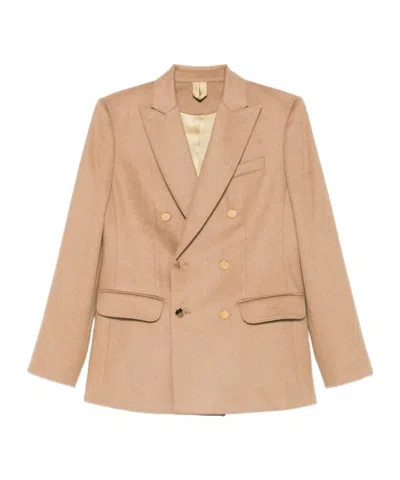 Max Mara Long-sleeved Suit Jacket In Pink