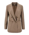 Max Mara Long-sleeved Suit Jacket In Brown