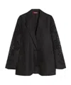 Max Mara Studio Angizia Embroidered Oversized Jacket In Black