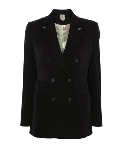 Max Mara Long-sleeved Suit Jacket In Black