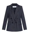 Max Mara Virgin Wool Double-breasted Blazer In Blue