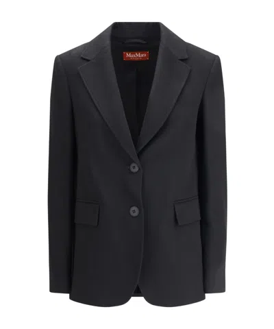 Max Mara Long-sleeved Suit Jacket In Black