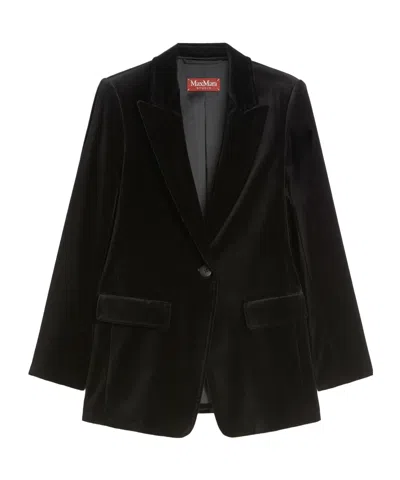 Max Mara Long-sleeved Suit Jacket In Black