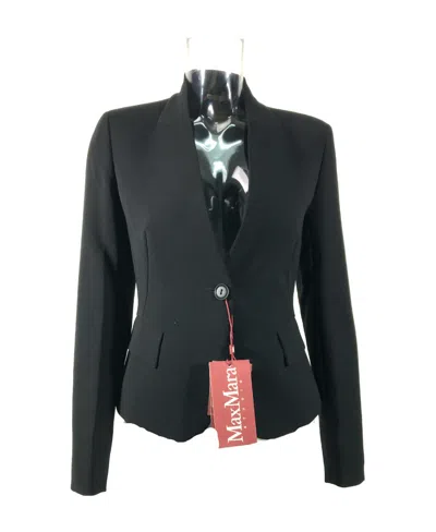 Max Mara Long Sleeved Suit Jacket In Black