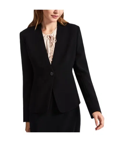 Max Mara Long Sleeved Suit Jacket In Black
