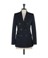 Max Mara Long-sleeved Suit Jacket In Blue