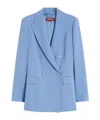 Max Mara Grembo Double-breasted Blazer In Blue