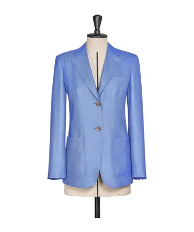 Max Mara Long-sleeved Suit Jacket In Blue