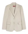 Max Mara Long-sleeved Suit Jacket In Brown
