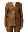 Max Mara Long-sleeved Suit Jacket In Brown