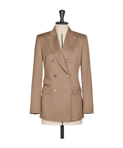 Max Mara Long-sleeved Suit Jacket In Brown