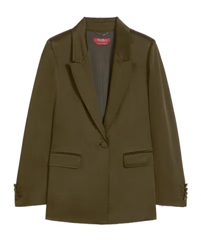 Max Mara Long-sleeved Suit Jacket In Green