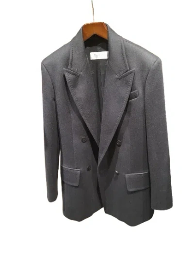 Max Mara Long-sleeved Suit Jacket In Gray