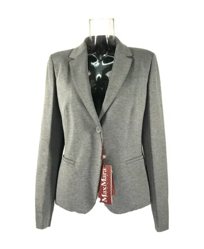 Max Mara Long Sleeved Suit Jacket In Gray