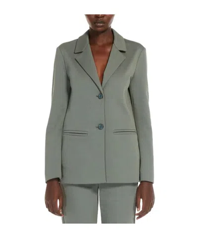 Max Mara Long Sleeved Suit Jacket In Gray