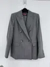 Max Mara Long Sleeved Suit Jacket In Gray