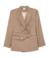 Max Mara Long-sleeved Suit Jacket In Neutral