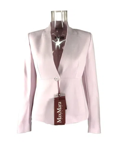 Max Mara Long Sleeved Suit Jacket In Pink