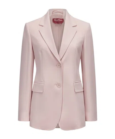 Max Mara Long-sleeved Suit Jacket In Purple