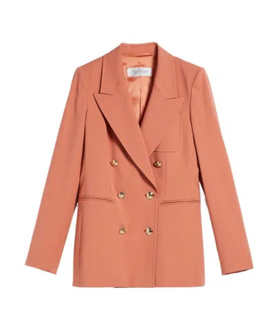 Max Mara Long Sleeved Suit Jacket In Red