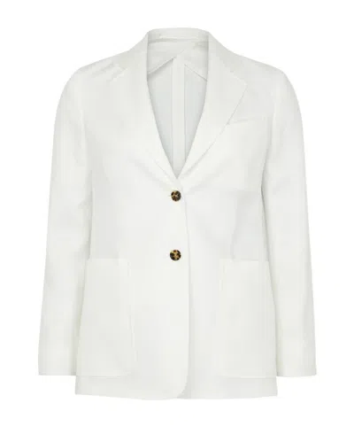 Max Mara Long-sleeved Suit Jacket In Seta