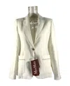 Max Mara Long Sleeved Suit Jacket In White