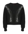 Max Mara Long-sleeved Sweater In Black