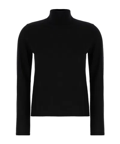 Max Mara Long-sleeved Sweater In Black