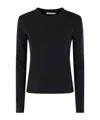 Max Mara Long-sleeve Round-neck Sweater In Black