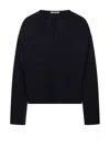 Max Mara V-neck Sweater In Cashmere Wool In Black