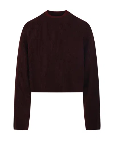 Max Mara Long-sleeved Sweater In Black