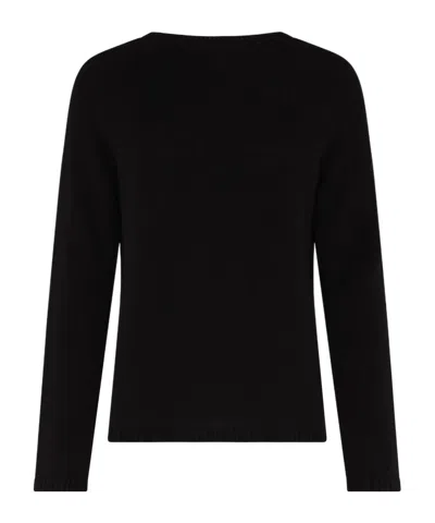 Max Mara Long-sleeved Sweater In Black